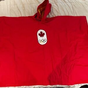 Vintage MONTREAL 1976 OLYMPICS competition RAIN PONCHO - Large Heavy Duty